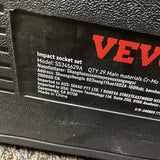 VEVOR 3/4" Impact Socket Set, 29-Piece, 6-Point, CR-M0, SAE 3/4"-2-1/2", w/ Case
