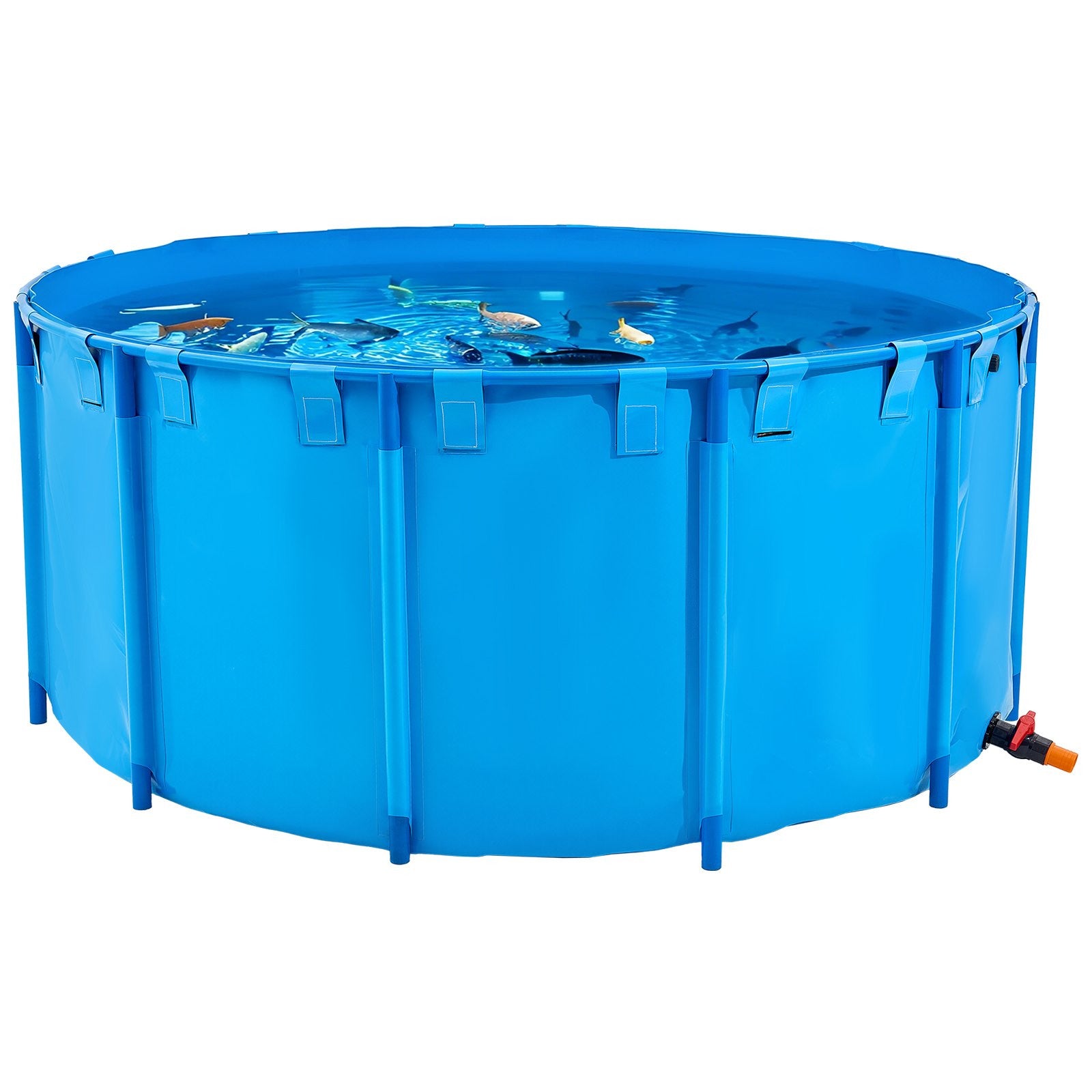 VEVOR Canvas Fish Pond, 1320 Gal Capacity Above Ground Fish Pond, Foldable PVC K
