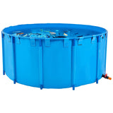 VEVOR Canvas Fish Pond, 1320 Gal Capacity Above Ground Fish Pond, Foldable PVC K
