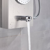 LED Shower Panel Tower Massage System Rain&Waterfall Jets Faucet Stainless Steel