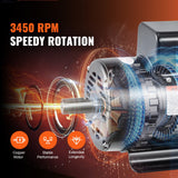 VEVOR 7.5HP Air Compressor Electric Motor 230V 3450RPM 184T Frame CW/CCW Rotate