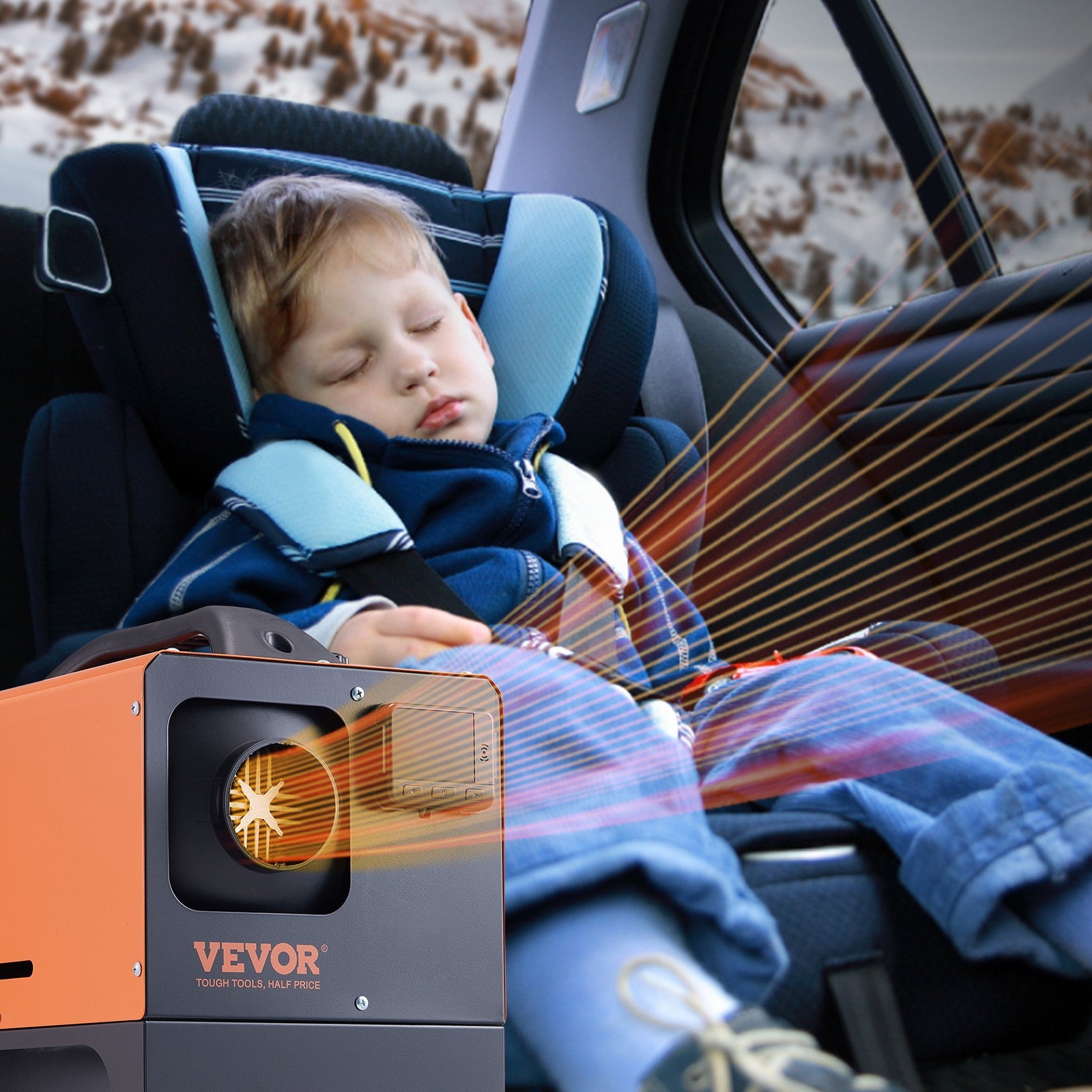 VEVOR Diesel Air Heater All-in-one 12V 8KW LCD Remote Control for Car RV Indoors