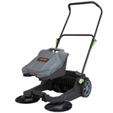 VEVOR Walk-behind Hand Push Floor Sweeper 25.6" Width 5 Gallon Waste Container