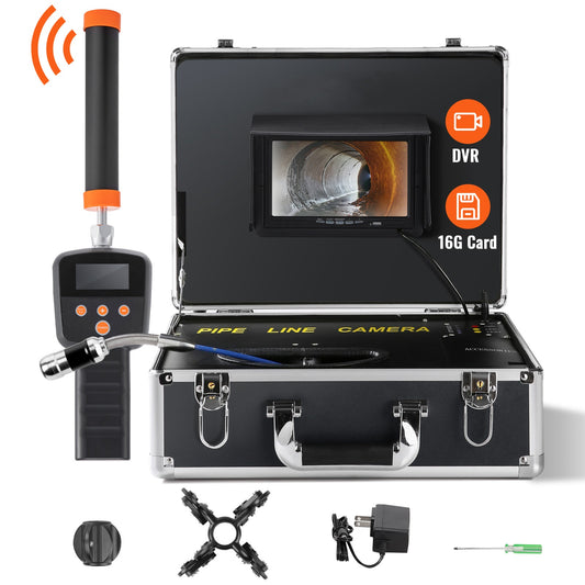Uimoso 30m/100ft 7" Sewer Camera Pipe Inspection Camera 1000TVL 512Hz Locator