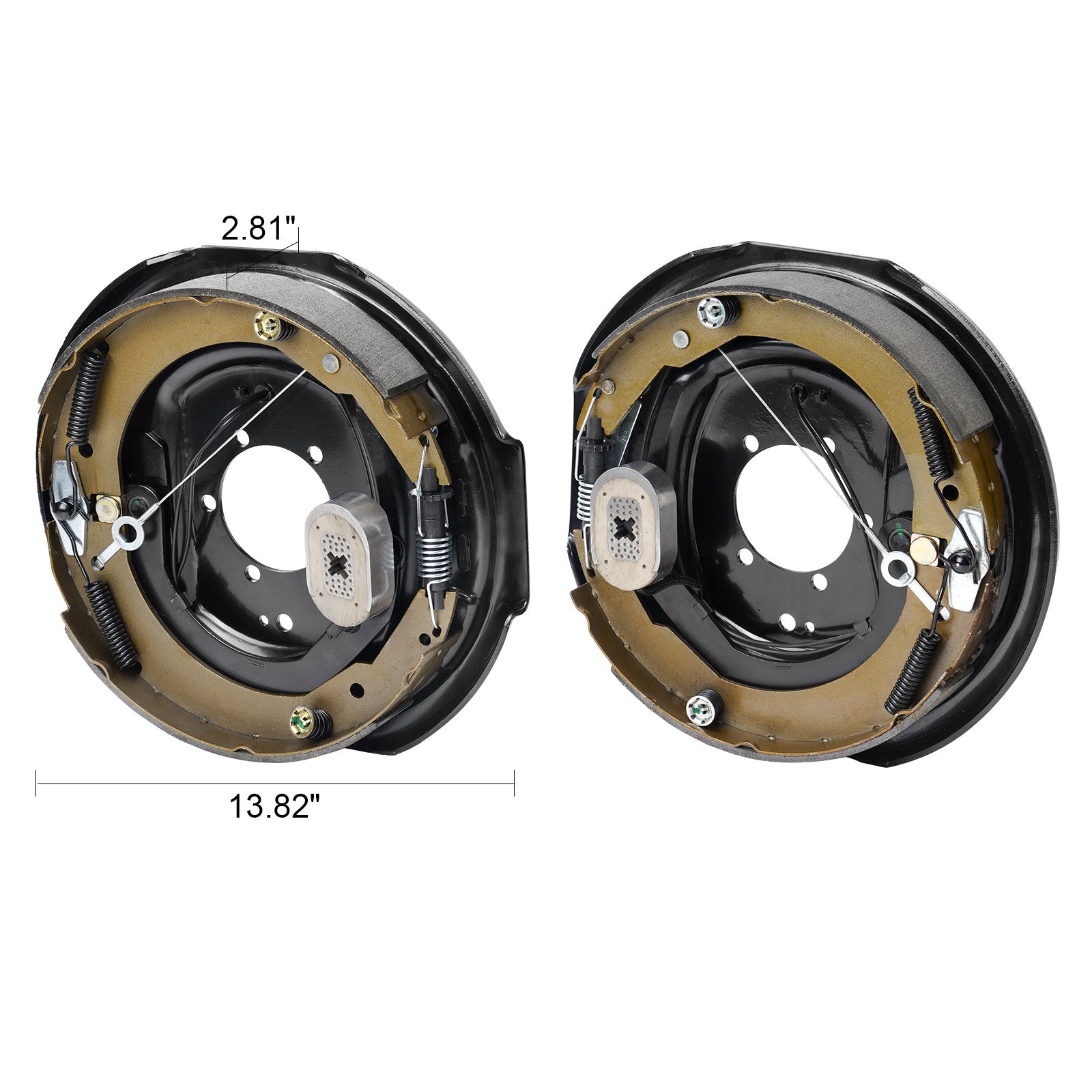 Electric Trailer Brake 12" x 2" Self-Adjusting Assembly 1 Pair 7000 lbs