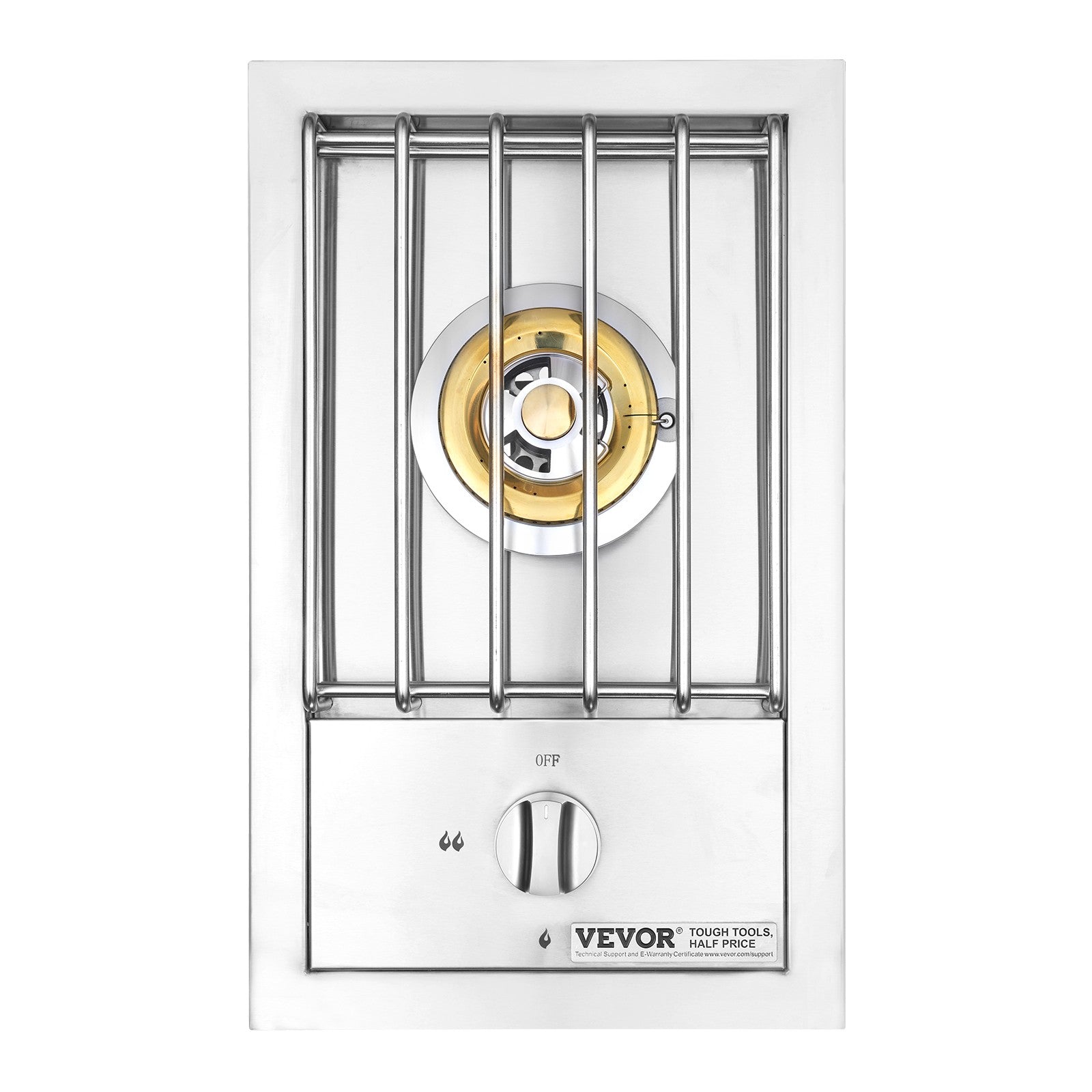 VEVOR Single Grilling Side Burner for Outdoor 15,000BTU Propane & Natural Gas