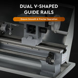 8"x14" Mini Metal Lathe Variable Speed Digital Metalworking Machine 2250RPM 600W