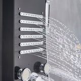 LED Shower Panel Tower Massage System Rain&Waterfall Jets Faucet Stainless Steel