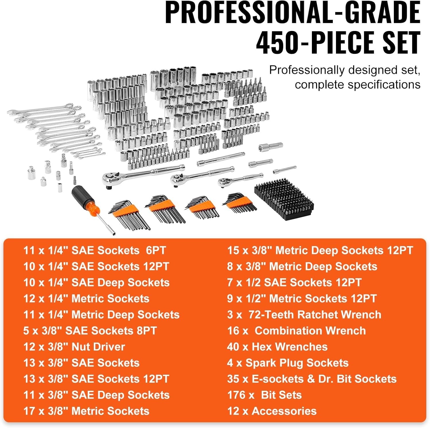 VEVOR Mechanics Tool Set and Socket Set