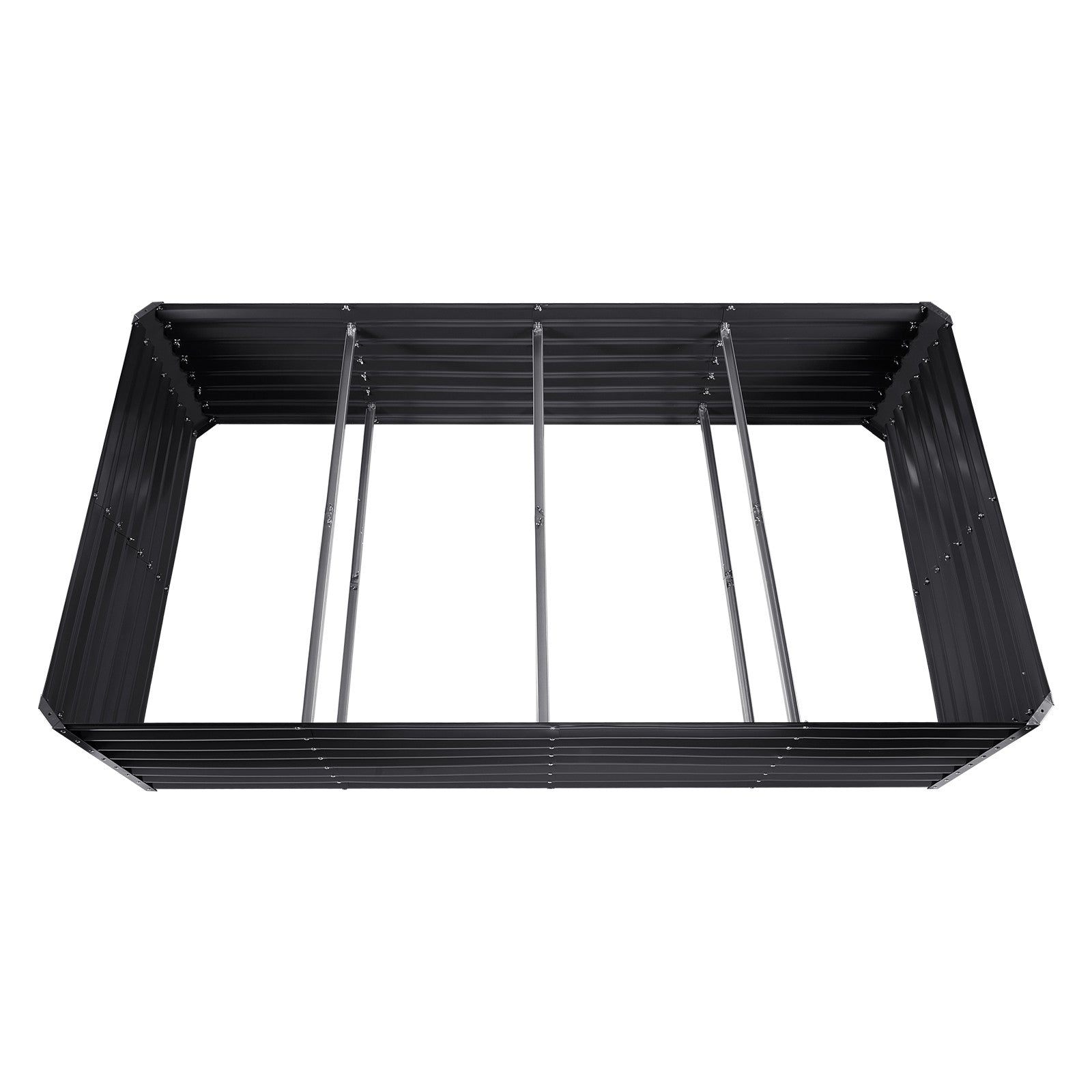 Galvanized Raised Garden Bed Planter Box 94.5x47.2x23.6" Flower Vegetable