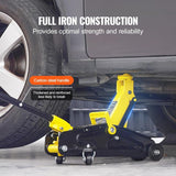 Low Profile Floor Jack 2 Ton (4400 lbs), Heavy Duty Iron Hydraulic Racing Floor