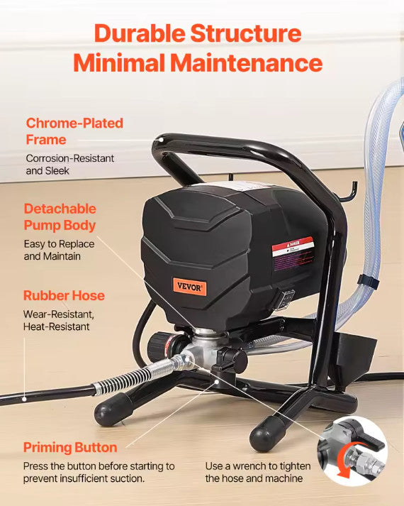 Stand Airless Paint Sprayer Electric Paint Sprayer Machine 650W 3000PSI