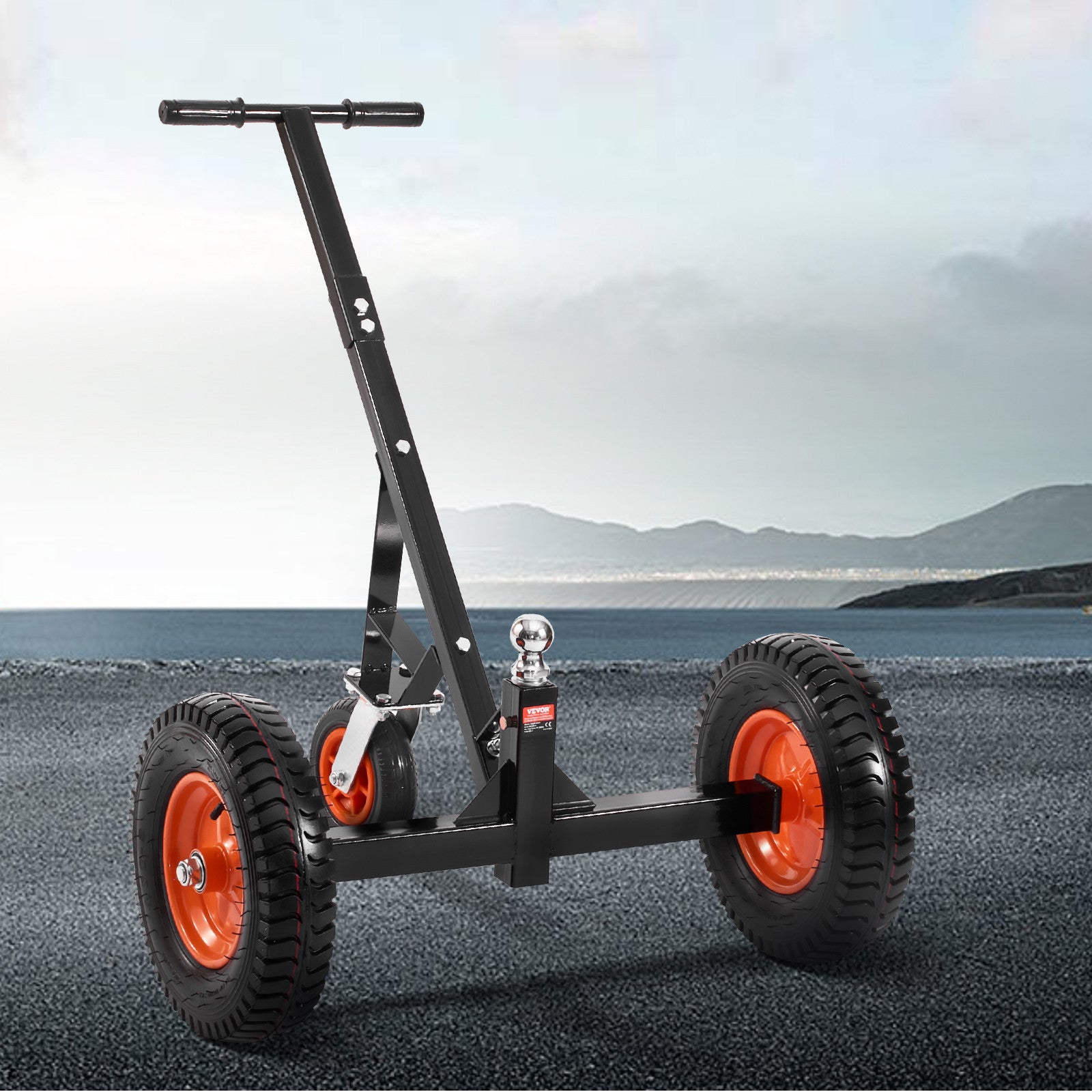 VEVOR 1200lbs Trailer Dolly 18 and 22 in Adjustable Height 2 in Ball
