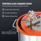 VEVOR 5 Gallon Vacuum Chamber and 3.5CFM Single Stage Pump Degassing Chamber Kit