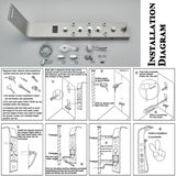 LED Shower Panel Tower Massage System Rain&Waterfall Jets Faucet Stainless Steel