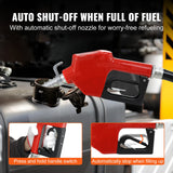 Fuel Transfer Pump Gasoline Pump 16GPM 12V with Hose & Nozzle for Diesel