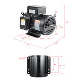VEVOR 7.5HP Air Compressor Electric Motor 230V 3450RPM 184T Frame CW/CCW Rotate