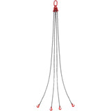VEVOR 3/8" x 10' Chain Sling 4 Legs G80 Lifting Chain with Grab Hooks 18400 lbs