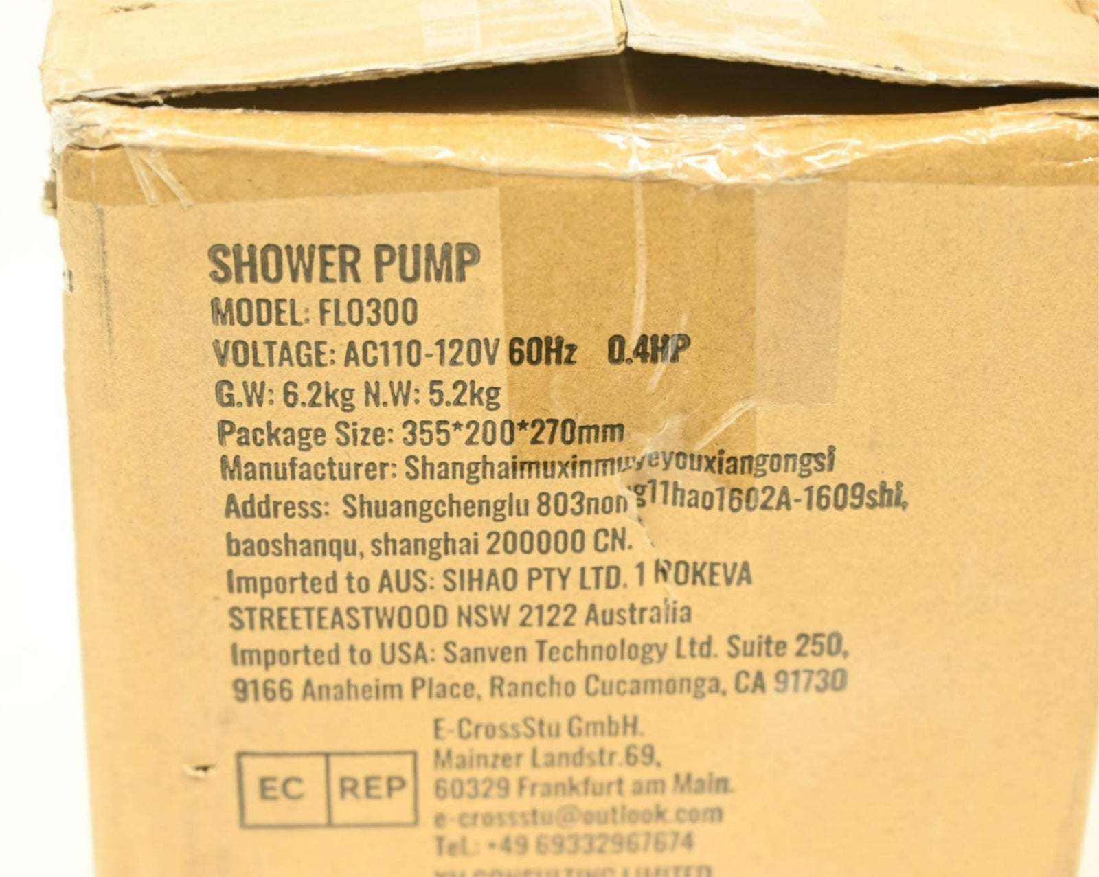 Vevor FLO300 Shower Pump