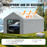 Carport Replacement Canopy Car Shelter Top+Side 10x20ft Frame Not Included