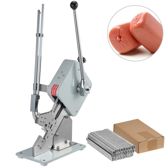 Manual U-shape Sausage Clipper Clipping Machine with 1 Box of Clips(5000pcs)