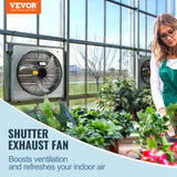 Uimoso Shutter Exhaust Fan Shop Exhaust Fan 24'' Wall Mounted Aluminum 3320 CFM