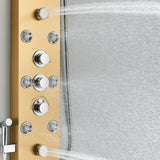LED Shower Panel Tower Massage System Rain&Waterfall Jets Faucet Stainless Steel