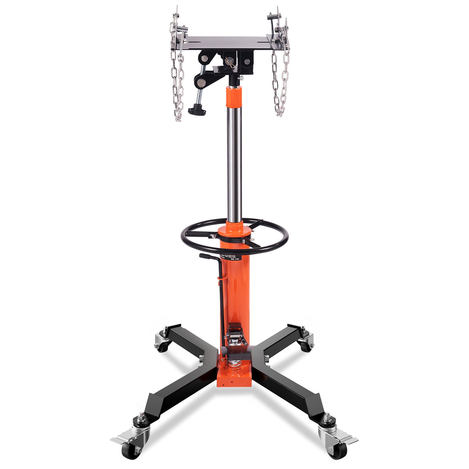 VEVOR 1322-1660 lbs Hydraulic Transmission Jack 360° Swivel Wheels Lift Hoist