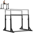 Adjustable Black Dip Bar Station Heavy Duty Portable Calisthenics Workout Stand