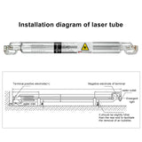 VEVOR CO2 laser tube 40W/50W/60W/80W/100W/130W suitable for CO2 laser engraving