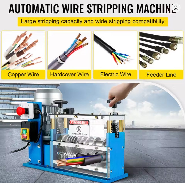 370W Electric Wire Stripping Machine 0.06-1.5in Power Cable Stripper VEVOR