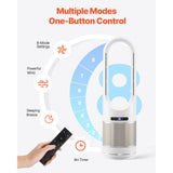 Uimoso 34" Bladeless Tower Fan Oscillating Heat Cooling HEPA Air Purifier Remote