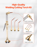 VEVOR Oxygen Acetylene Torch Kit 14PCS Gas Welding Cutting  & Portable Case Hose