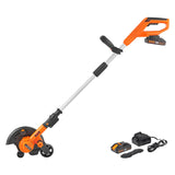 VEVOR Lawn Edger 20 V Battery Powered Cordless Edger 9" Blade 3-Position Depth
