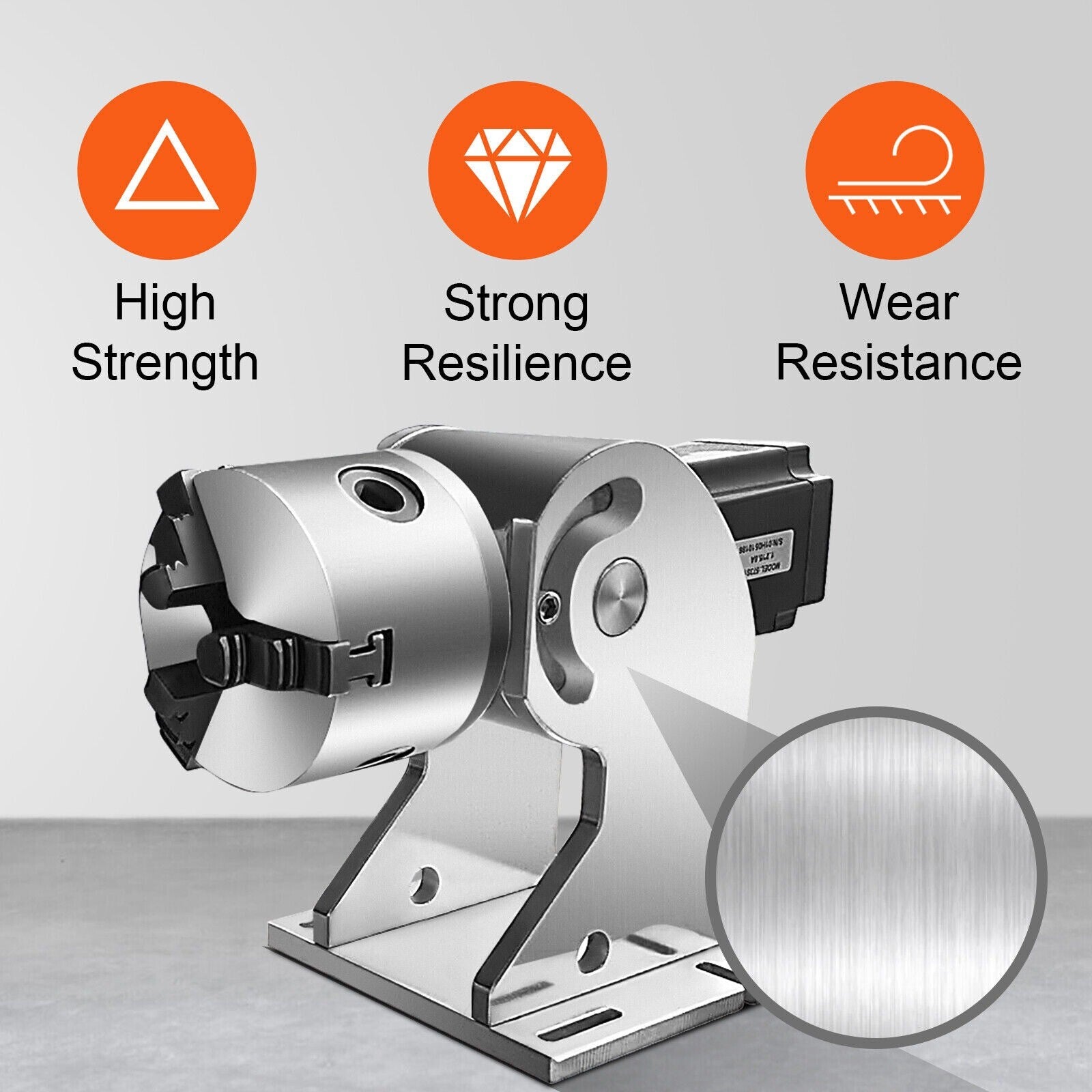 VEVOR Rotary Axis Tool 80mm 3 Jaw Rotary Attachment for Fiber Laser Engraver New