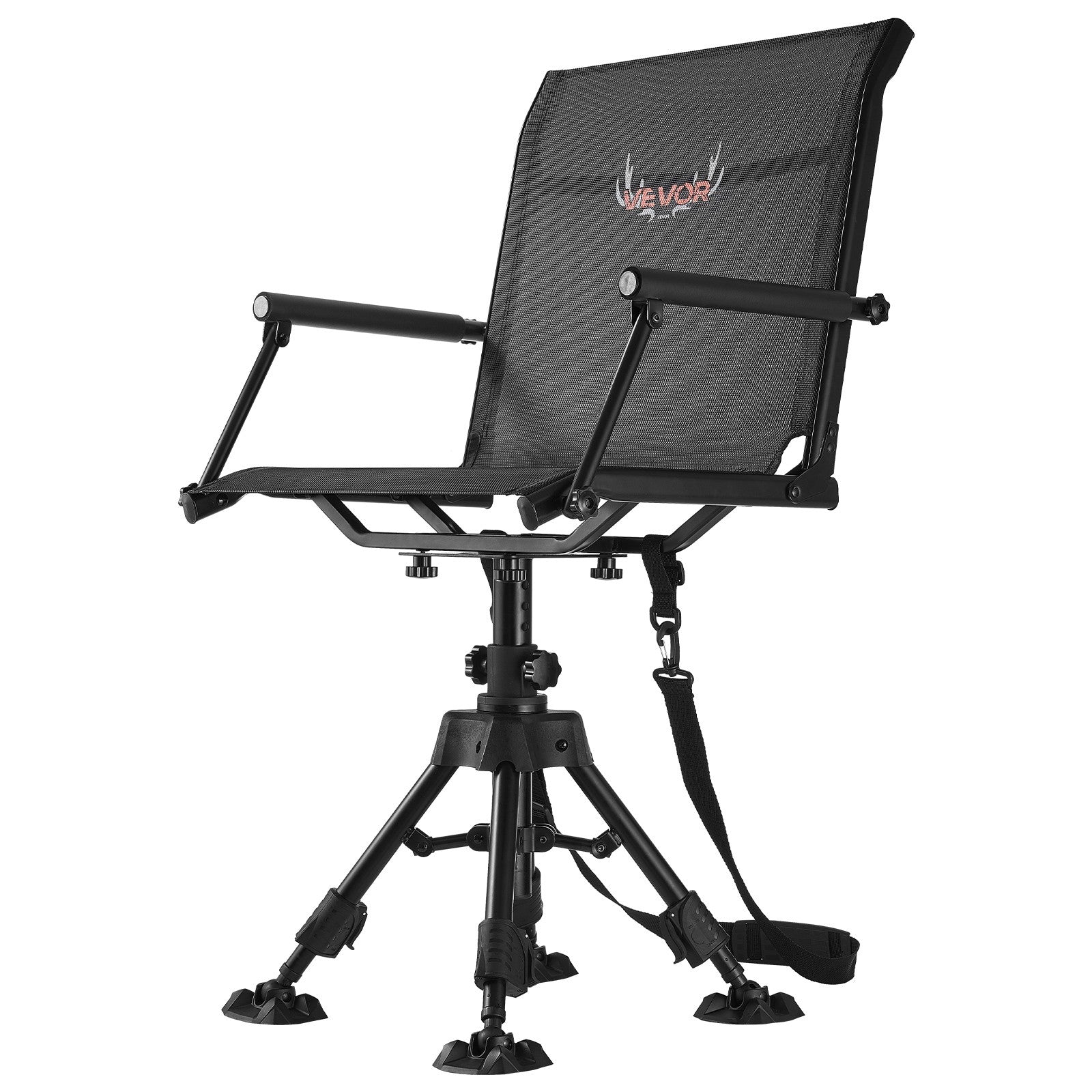 VEVOR Hunting Chair 360° Swivel Silent Folding Blind Chair Adjustable Legs