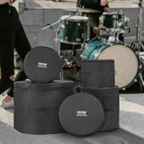 VEVOR 5-Piece Drum Bag Set Padded Drum Cases 1680D Oxford Fabric Foldable