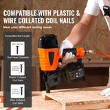 CN65 Coil Siding Nailer 1-1/4" to 2-1/2" 15 Degree Pneumatic Nail Gun