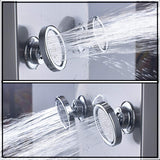 LED Shower Panel Tower Massage System Rain&Waterfall Jets Faucet Stainless Steel