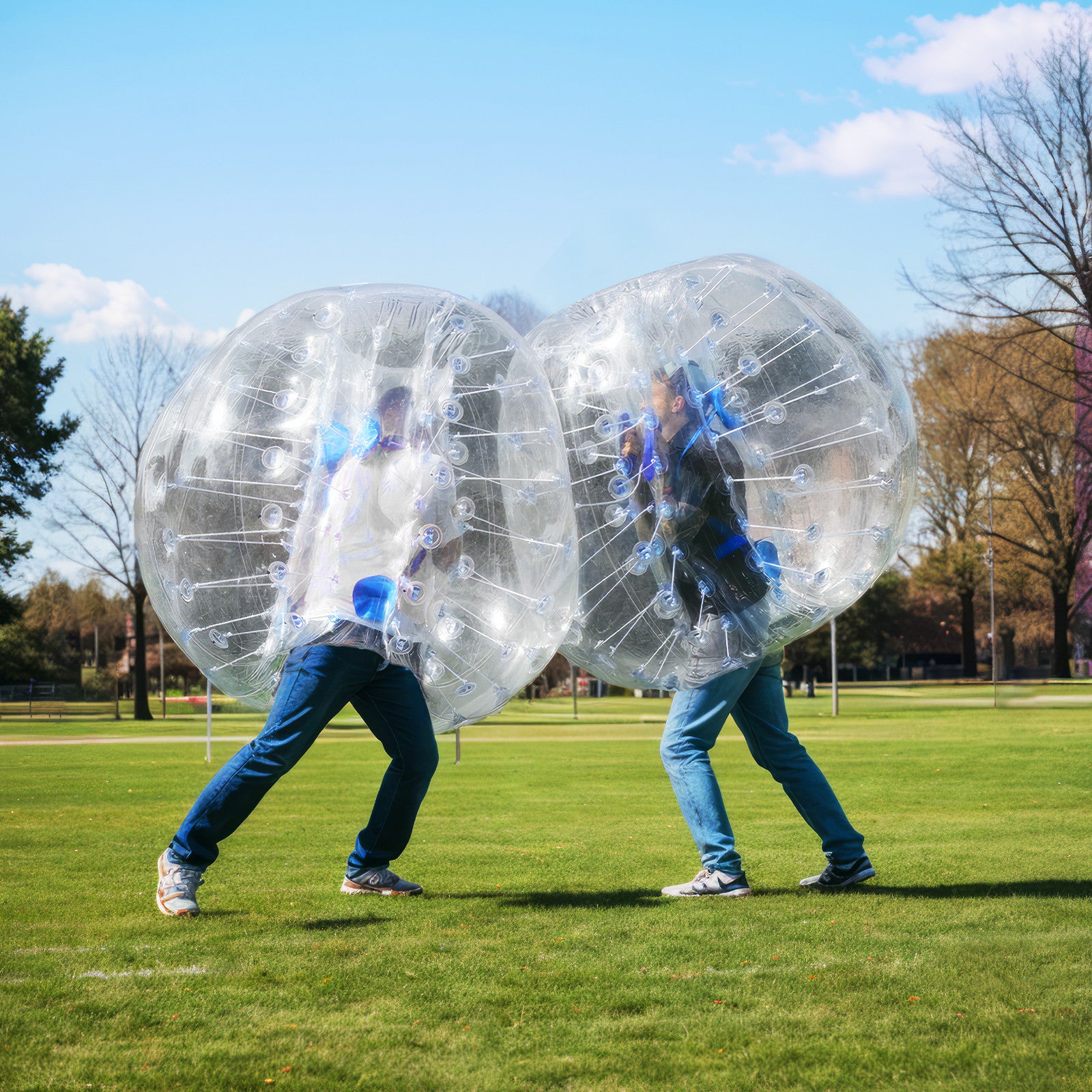 VEVOR Inflatable Bumper Balls 2-Pack 4FT/1.2M Sumo Zorb Balls for Teens
