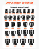 Impact Socket Set 29 PCs 3/4" Drive 6 Point SAE Master 3/4 inch - 2-1/2 inch