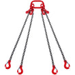 VEVOR 3/8" x 10' Chain Sling 4 Legs G80 Lifting Chain with Grab Hooks 18400 lbs