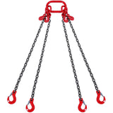 VEVOR 3/8" x 10' Chain Sling 4 Legs G80 Lifting Chain with Grab Hooks 18400 lbs