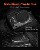 10" 400W Peak Under Seat Car Subwoofer - Slim Powered Car/Truck Subwoofer System