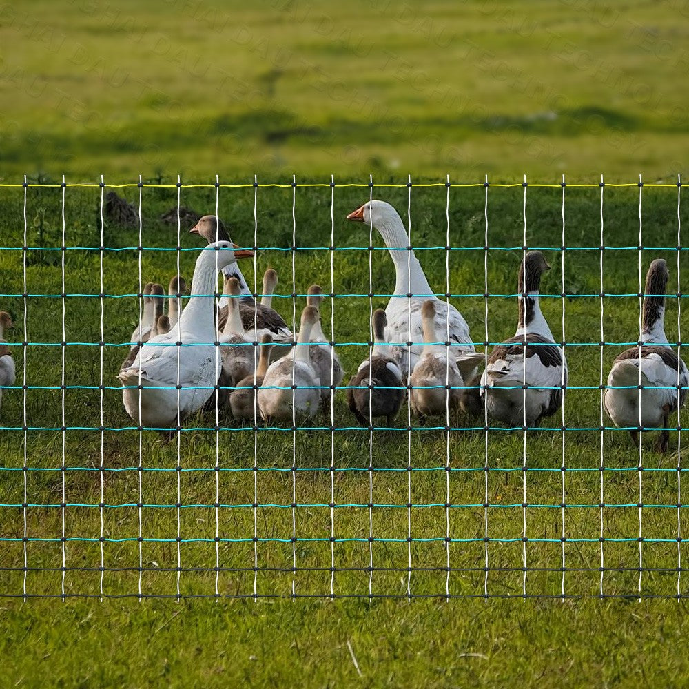 Portable Electric Netting Fence Kit Goats Fencing 35"H x 164'L with Posts Spikes
