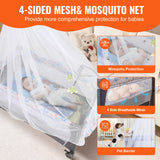 Baby Bassinet Bedside Crib 77 lbs Load Capacity Foldable Sleeper Newbors Bed