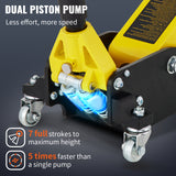 VEVOR Low Profile Floor Jack 1.5 Ton Aluminum Steel Racing Jack w/Dual Piston