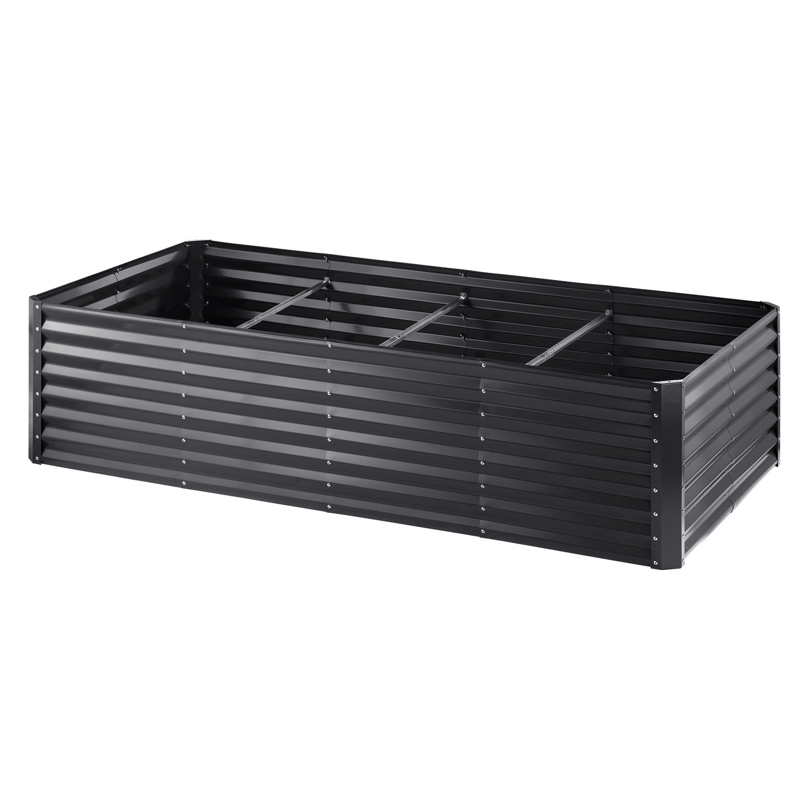 Galvanized Raised Garden Bed Planter Box 94.5x47.2x23.6" Flower Vegetable
