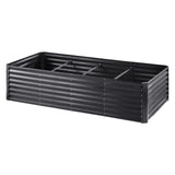 Galvanized Raised Garden Bed Planter Box 94.5x47.2x23.6" Flower Vegetable