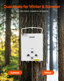 VEVOR Portable Propane Water Heater 5L Tankless with Water Pump for RV Camping